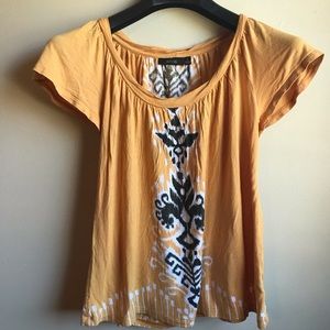 Apt 9 Yellow Short Sleeve Blouse